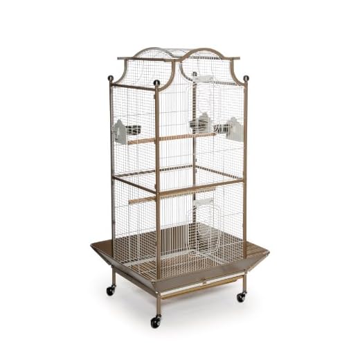 Prevue Pet Products Pagoda Cockatiel Cage, Coco and Cream, 24.0"L x 22.0"W x 58.5"H