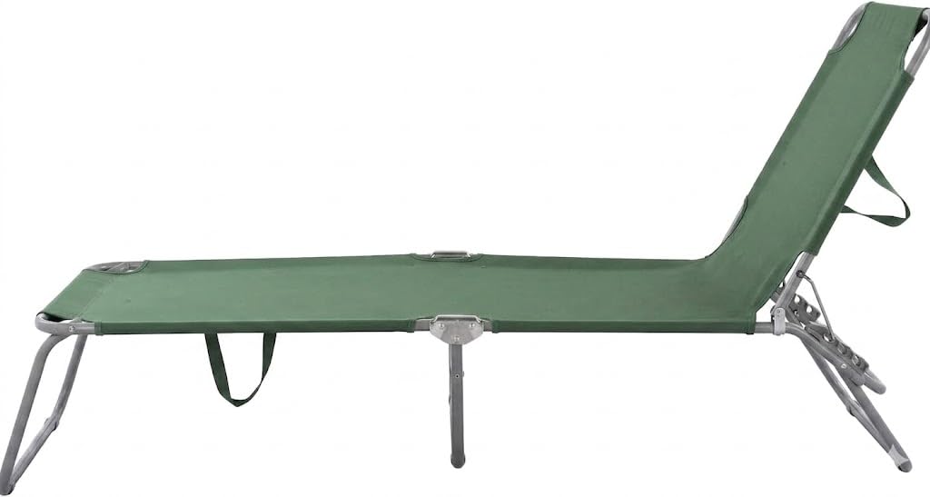 Creaciones Llopis Tumbona Hamaca Plegable para Exterior | Resistente y Ligera | Ideal para Playa, Jardín, Piscina y Camping | 188x55x24 cm | Disponible en Azul y Verde (Verde)