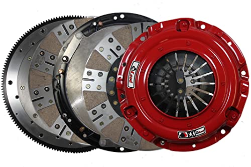 McLeod RXT Twin Disc Clutch Kit w/Steel Flywheel - Mod Motor Fords w/8 Bolt Crank 1-1/8in x 26 Input (6435807M)