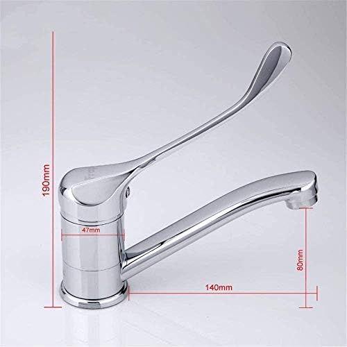 Mitigeur monocommande pour cuisine robinet médical chromé à long bec - 3