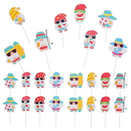 MUSISALY 400 Unidades Decoração De Bolo Gnomo Topo De Bolo Festa Na Piscina Topo De Bolo Festa Havaí