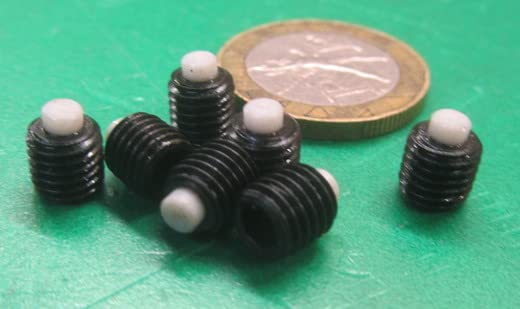 Black Oxide Steel Nylon Tip Set Screw 1/4-28 x .250 Thread Length 25 pcs