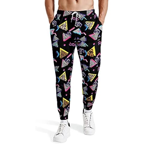 Prowinly 80s 90s Style Jogging Pants Cover