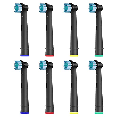 HSYTEK Brossettes de Rechange Compatibles Avec Orale B Brosse à Dents Électrique, Têtes de Brosses à Dents Electrique Pour Oral b Vitality 100, Pro Séries, Genius X, Kids (8)