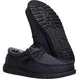 Hey Dude Męskie buty Wally Stretch Canvas Moc Toe Shoes, czarny, 40 EU