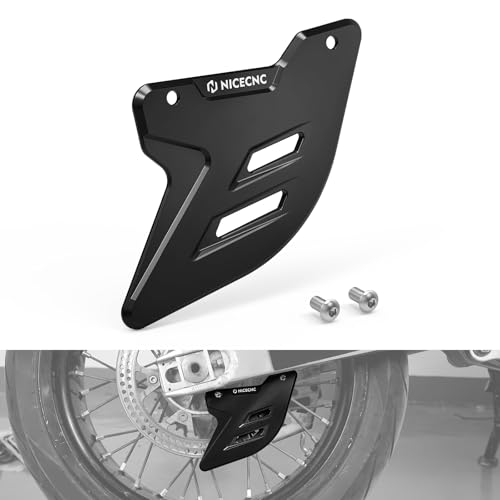 NICECNC Black Rear Brake Disc Guard Protector Cover Compatible with Suzuki DRZ400SM 2005-2024 CNC Aluminum See Fitment