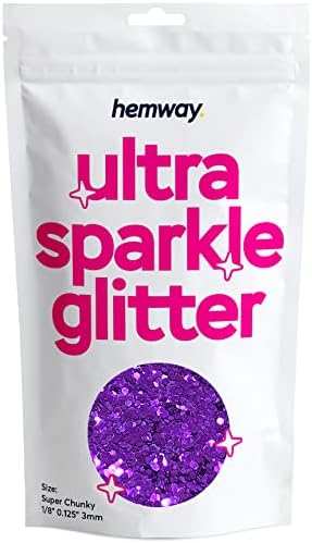 Hemway Premium Ultra Sparkle Glitter Multi Purpose Metallic Flake for Arts Crafts Nails Cosmetics Resin Festival Face Hair - Mother of Pearl Iridescent - Ultrafine (1/128" 0.008" 0.2mm) 100g / 3.5oz