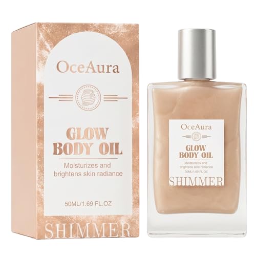 Glow Body Oil, Aceite Corporal Iluminador, para Rostro y Cuerpo, Reduce las Líneas Finas, Vegano, Humecta, Reafirma y Reafirma la Piel, para Todo Tipo de Piel
