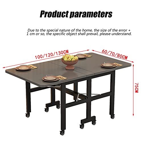 Table à manger pliante en bois massif pour petits espaces