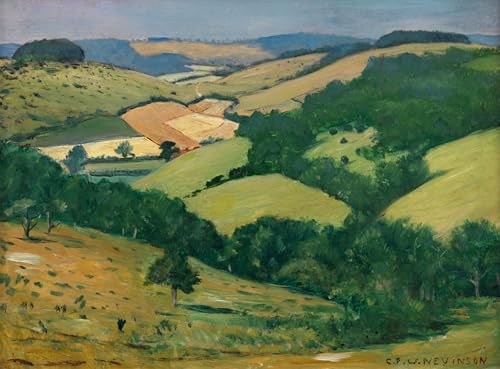 Affiche impression Rolling Country Nevinson pour salon et bureau chic