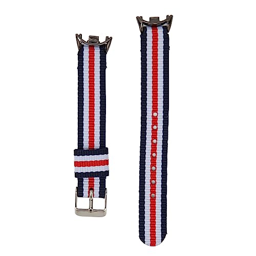 Faixa de Lona Com Alça Esportiva Ajustável Compatível Com Mi Band 8, Nylon Adequado para a Pele, Fác