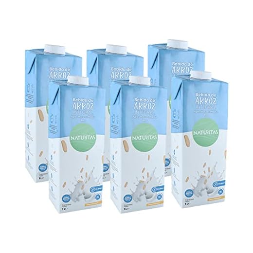 Pack 6x Bebida de Arroz Integral Bio 1L Naturitas Essentials | 6 unidades de 1L | Sin gluten | Origen 100% España de cultivo ecológico | Baja en grasas
