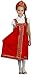 Russian Heritage Girls Cosplay Costume Dress (4-8 Years Old, red)