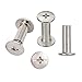 INCREWAY 30 Sets Vite di rilegatura, 5mm X 15mm nichelato Binding Chicago a vite, tono argento