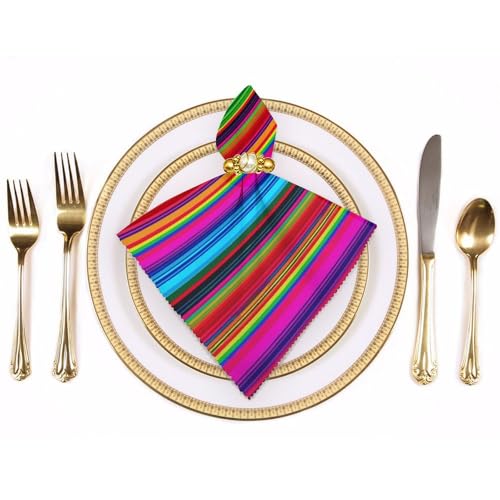 Servilletas de Tela Estilo Mexicanas 18x18 Pulgadas Set 4 miniatura 3