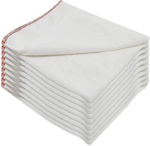 HOUSEGADS 100% Soft Cotton Dish Cloths Extra Large Double Layered Super Jumbo Cleaning Dish washing up Cloths Premium Quality Highly Absorbent 40x50cm (20)