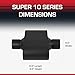Flowmaster Super 10 Series Chambered Muffler – 2.50” Center In / 2.50” Center Out – Race-Inspired Sound – 409 Stainless Steel – Ideal for Muscle Cars, LS Swaps, Drag Cars & Off-Road Builds (842515)