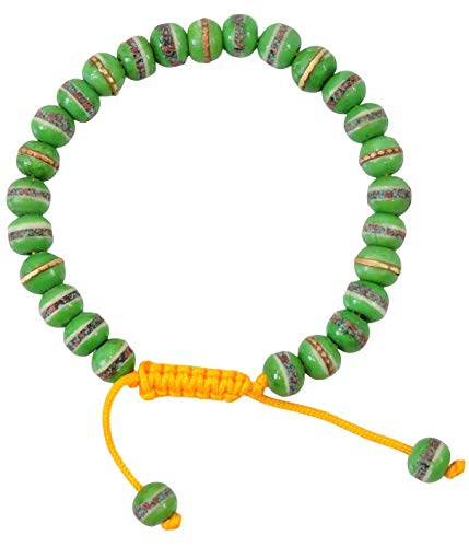 Image of Handmade Tibetan Medicine Wrist Mala Bracelet - Buddhist Meditation Prayer Beads Healing Mala