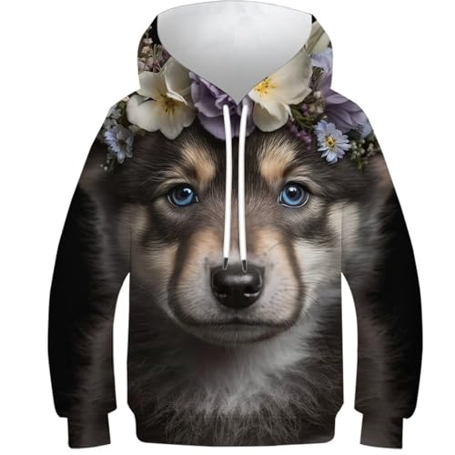 Sweat à capuche 3D haut de gamme pour adolescent | Pull duveteux chaud à manches longues