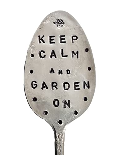GARDEN MARKER Keep Calm and Garden On hand crafted Plant