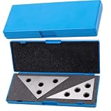 Metall-Winkelblock-Set, 2 Stück, 30-60-90 und 45-45-90 Grad Winkelplatten für Präzisions-Layout und Messwerkzeuge, Silber-Finish