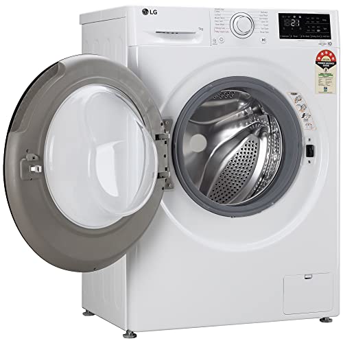 Get the Best Washing Experience with LG's 7 Kg 5 Star Inverter Front Load Washing Machine with Inbuilt Heater, AI DD Technology & Steam for Optimal Hygiene!