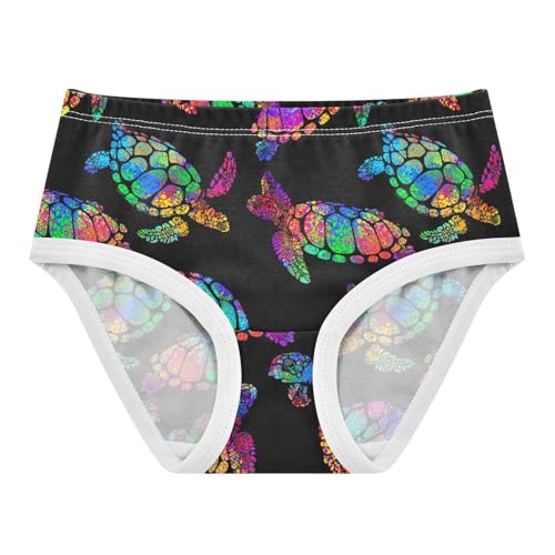 Girls Underwear Soft Cotton Colorful Sea Turtles Kids Panties in Sizes 2/3t, 4t, 5t, 6 and 8