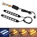 Produktbild XINFOK 2ST weiß gelb Switchback Flexible fließt LED DRL Tagfahrlicht wasserdichte läuft LED Tageslicht Blinker Scheinwerfer (9led 25CM, weiß und gelb)