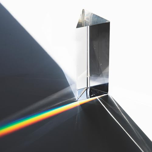 Ayearparty 12 Pack Clear Triangular Prisms Crystal Optical Glass Triple Prism for Photography Effects Physics Science Teaching Light Spectrum Optics 2.5 Inch - Thumbnail 5