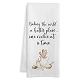 WOTYPU Baker Gifts Kitchen Towels, Baker Gifts for Women Men Dish Tea Towel, Baking Lovers Gifts Hand Towels for Kitchen Bakery Decor, Baking Supplies, 16x24 Inch