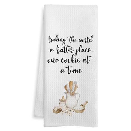 WOTYPU Baker Gifts Kitchen Towels, Baker Gifts for Women Men Dish Tea Towel, Baking Lovers Gifts Hand Towels for Kitchen Bakery Decor, Baking Supplies, 16x24 Inch