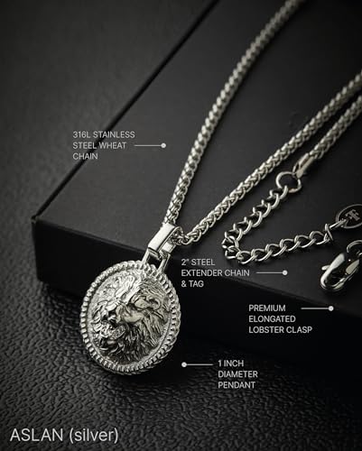 Pendentif pour homme Forge & Foundry plaqué or 18 carats poli - 3