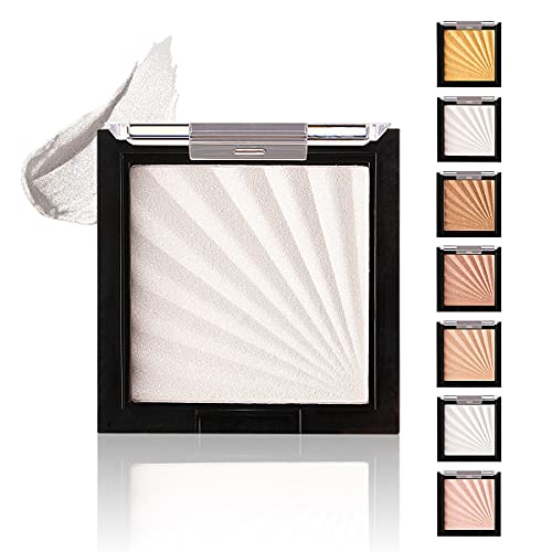 LSxia 7 Colors Highlighter Makeup Palette, Shimmer Contour Palette Powder for Brighten Face Contour Gold Cheek Highlight Makeup, Long Lasting Highlighter Powder for Illuminator Makeupï¼89#ï¼