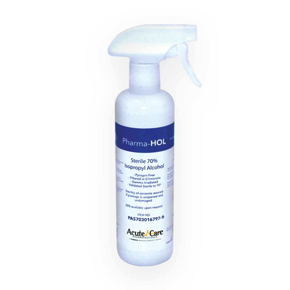 Pharma-Hol Sterile 70% Isopropyl Alcohol, 9 16oz Spray Bottles, 70% IPA/30% WFI(Water For Injection