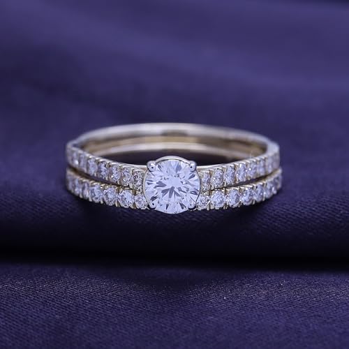 Bridal Set Rings For Women, 1.00 Carat (ctw) Lab Grown Diamond Engagement Wedding Ring For Women In 10K Solid Gold Jewelry Gifts For Her3