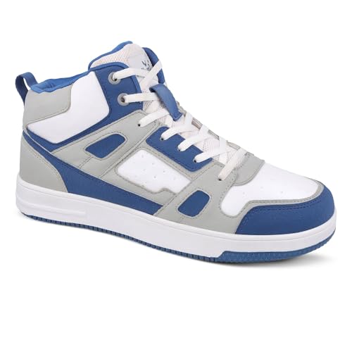Image of WALKAROO High Top Casual Sneakers for Men's|Stylish and Comfortable|Cushion Insole and Slip-Resistance Outsole|Perfect Casual Wear|WY3466