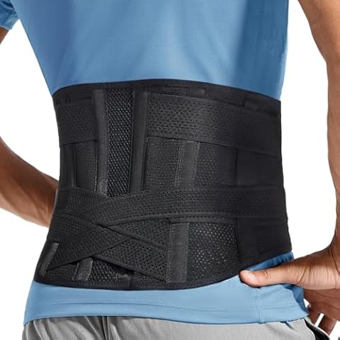 EGJoey Back Brace for Men Lower Back Pain with 3D Lumbar Pad, for Sciatica, Herniated Disc, Scoliosis, Breathable Back Support Belt for Women Work, Lightweight Lumbar Support for Dairly Activity Cover