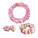 Hawaiian Luau pink flower Leis Jumbo necklaces bracelets headband set