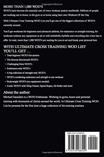 Independently Published Saunders, Michael Ultimate Cross Training Wod List: More Than 1.000 Wod'S thumb #1