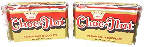 King Choc Nut Peanut Milk Chocolate, Net Wt 7.05oz (200g), 2 Pack