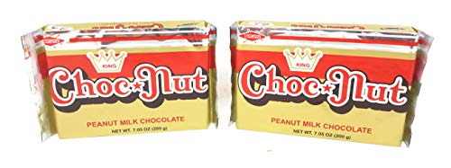 King Choc Nut Peanut Milk Chocolate, Net Wt 7.05oz (200g), 2 Pack