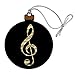Sheet Music Treble Clef Music Wood Christmas Tree Holiday Ornament