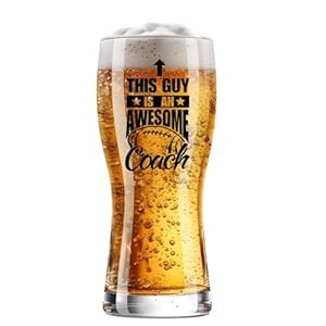 Onebttl Football Gifts for Men, 15Oz Beer Glass for Football Lover, Coaches on Birthday, Christmas, Awesome Coach