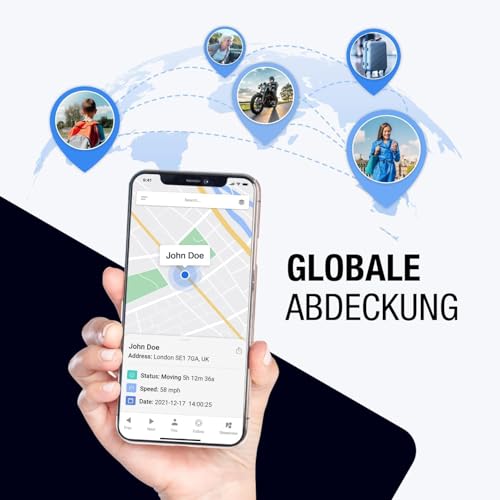 GpsLive Geo Track GPS Tracker Auto, Wohnmobil, Kfz | Made in Europe | Einfache Installation | Livetracking mit App | Keine SIM benötigt | GPS Tracker Sender | Peilsende