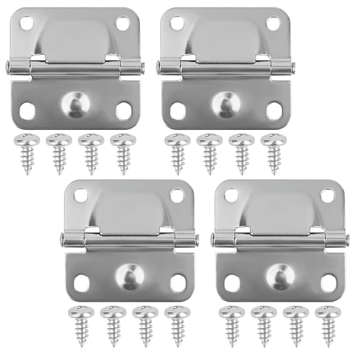 Omoojee 4PCS Cooler Hinge for Coleman, Stainless Steel Hinges Replacement with Screws, Compatible with Coleman Cooler, Cooler Accessory