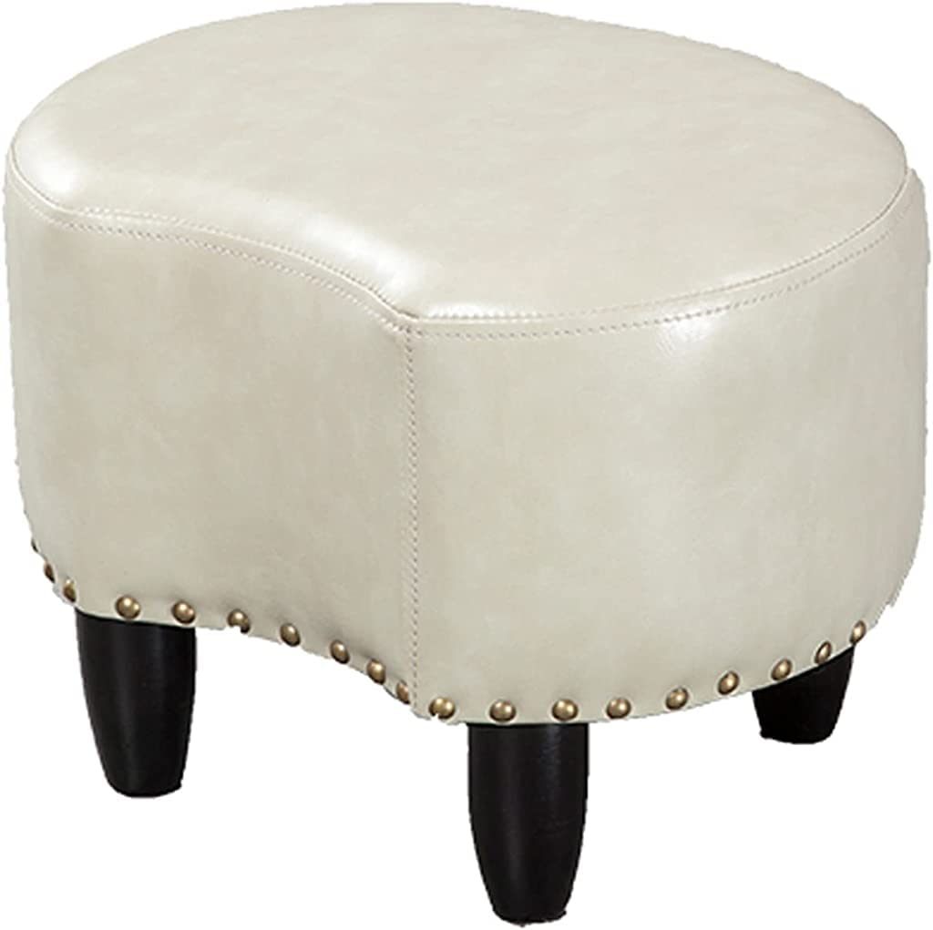 Repose-pieds en bois massif ottoman gris avec assise haute résilience premium