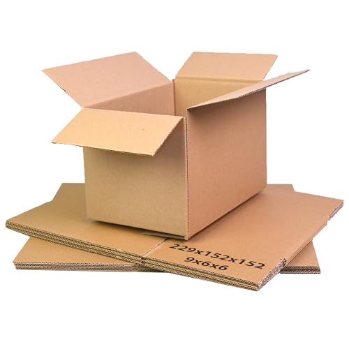 Triplast 229 x 152 x 152mm Small Single Wall 9x6x6 Shipping Mailing Postal Gift Cuboid Cardboard Boxes (Pack of 5)