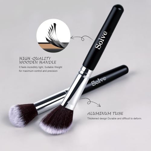 Solve UDNJDJDFHJFA-10 Makeup Brush Set, Solve 32 Pieces Professional Makeup Brushes Wooden Handle Cosmetics Brushes Foundation Concealer Powder Face Eye Make Up Brushes Kit thumb #2