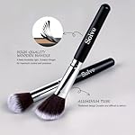 Makeup Brush Set, SOLVE 32 Pieces Professional Makeup Brushes Wooden Handle Cosmetics Brushes Foundation Concealer Powder Face Eye Make up Brushes Kit, Black - Image 3