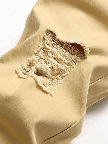 Juicy Trendz Men's Slim Fit Stretch Jeans Ripped Destroyed Pants for Men, Distressed Straight Leg Skinny Jeans4